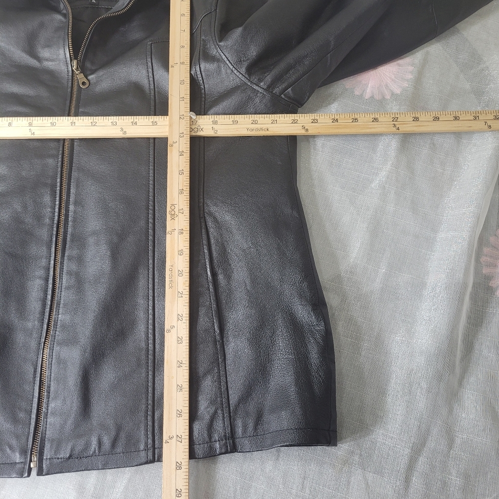Kc collection black leather jacket size XL - Picture 9 of 10